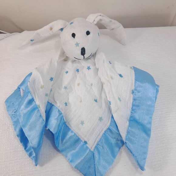 Aden Anais Bunny rabbit Musy Mate Lovey Security Blanket blue